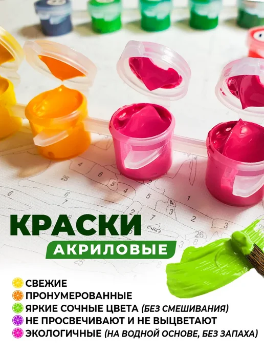 Art on Canvas Русские медведи Картина по номерам на холсте 40х50 см, 40x50 см, фото 4