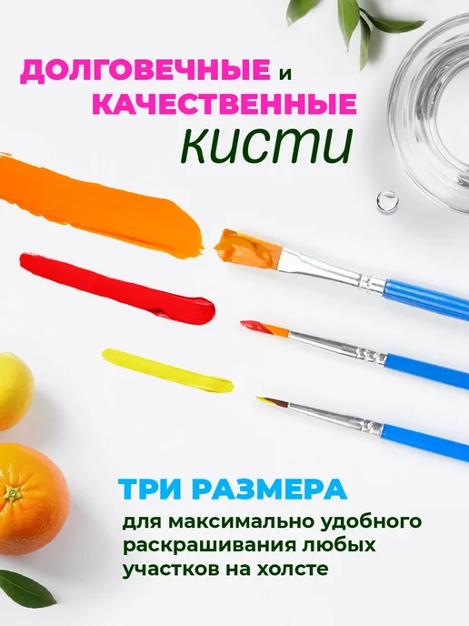 Art on Canvas Русские медведи Картина по номерам на холсте 40х50 см, 40x50 см, фото 5