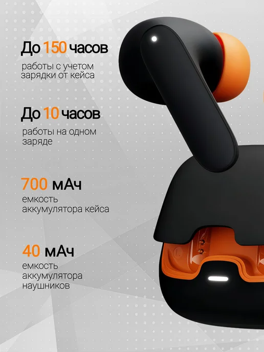 ZIMI Наушники беспроводные для андроид и iphone, черный, фото 2