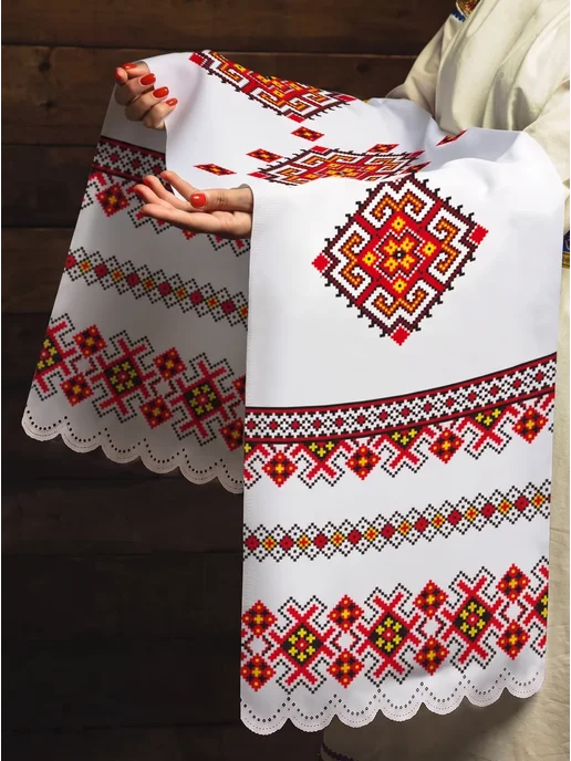 Macline Рушник свадебный для каравая, белый, фото 8