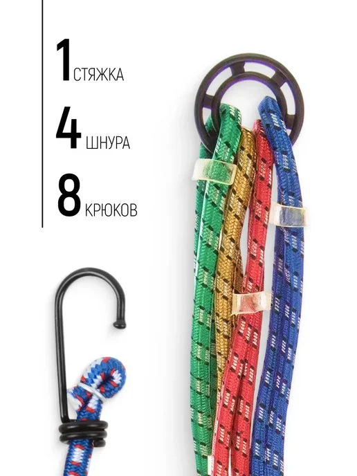 FIT FINCH INDUSTRIAL TOOLS Стяжки для груза "Паук" 60 см, 4 шт, 4 шт, фото 2