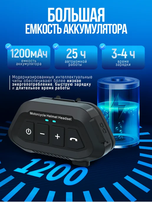 box69.ru Bluetooth мотогарнитура в шлем для телефона LX2, вариант, фото 7