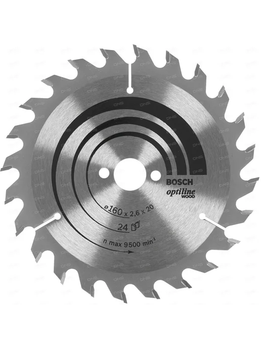 BOSCH Пильный диск по дереву Optiline Wood 160х20х2,6 1,6 мм, 20x2.6, фото 2