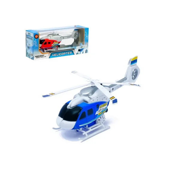 Вертолёт заводной "Спасатель", световые и звуковые эффекты,