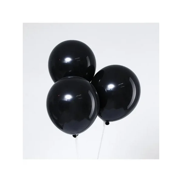 Шар латексный 12", пастель, набор 100 шт., цвет чёрный