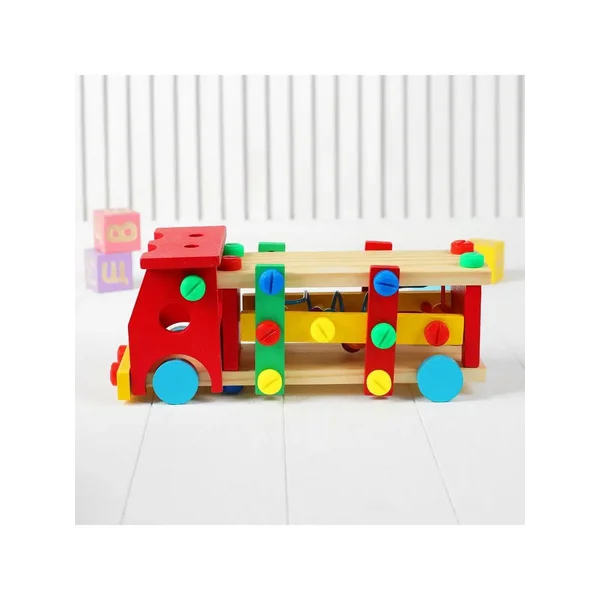 Деревянный конструктор "Машина", развивающий, для малышей