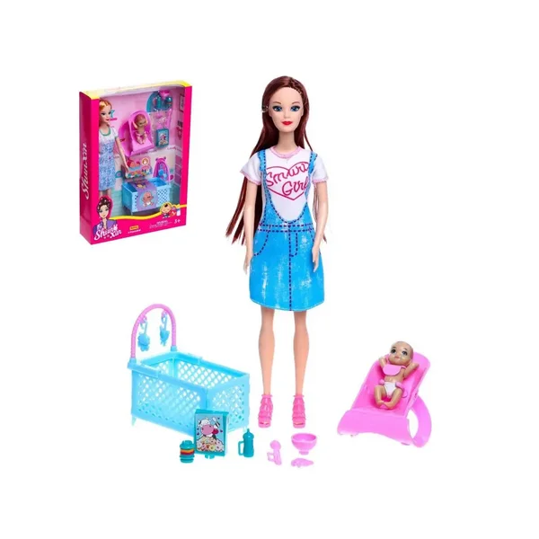 Кукла с пупсом для девочек, цвет Микс