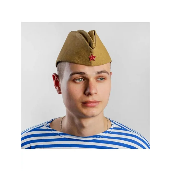 Карнавальный аксессуар пилотка военного термонаклейка