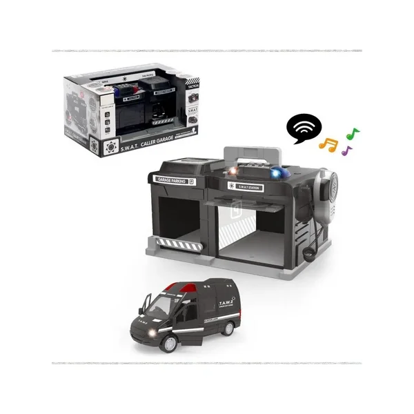 Парковка Полицейский участок, с металлической машинкой