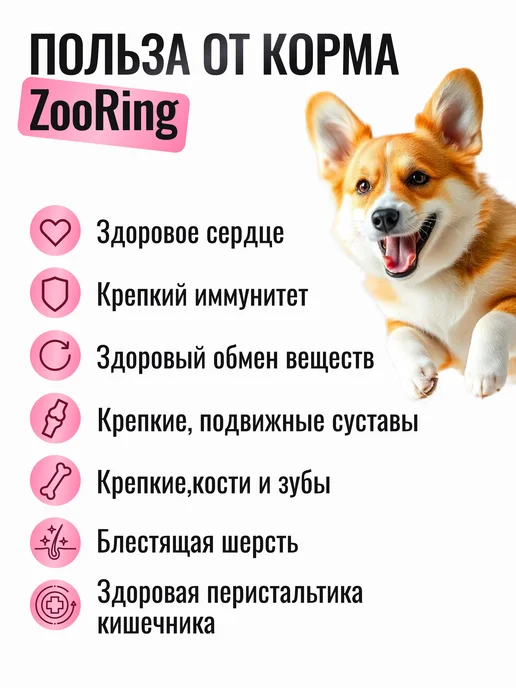 Сухой корм ZooRing Active Dog для собак, мелкие, мясо, 10 кг, фото 3