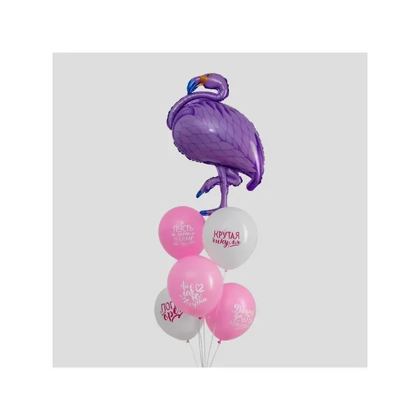 Набор шаров "Фламинго,комплименты, в наборе 6 шт.
