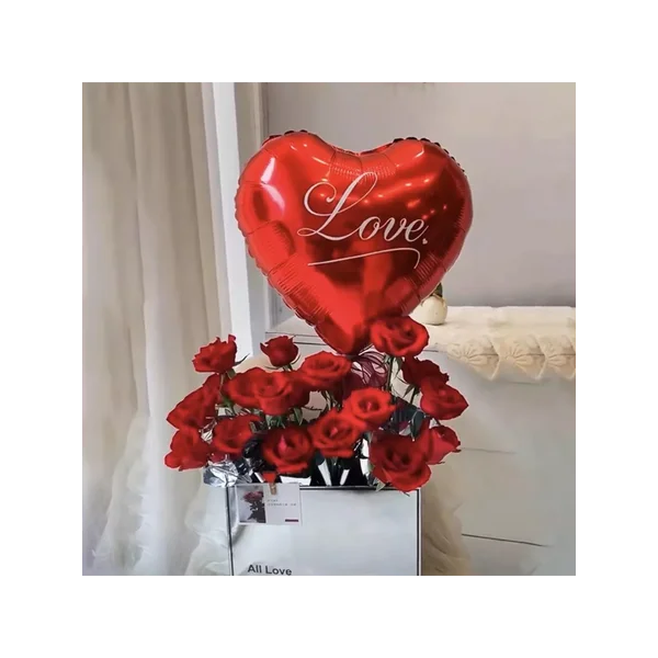 Шар воздушный я люблю тебя красное сердце