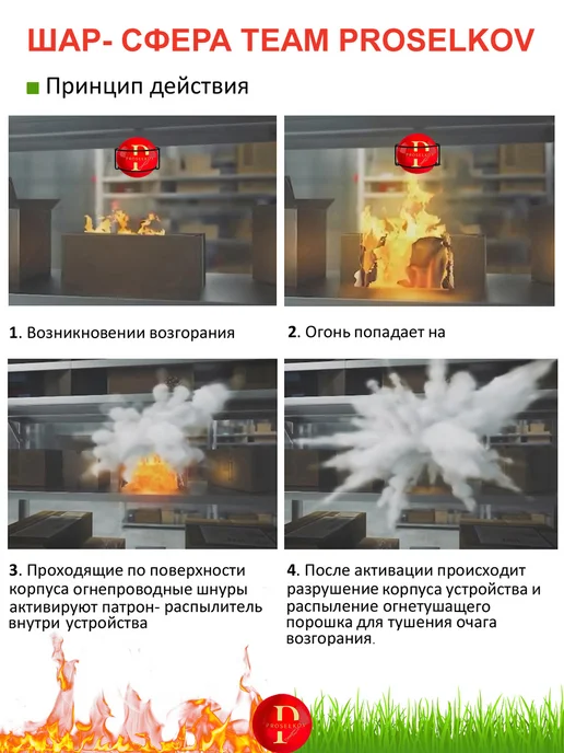 AFO Огнетушитель Proselkov Fire Ball – 1 шт, 1 шт, фото 5