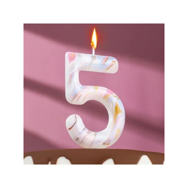 Свечи для торта цифры "5"