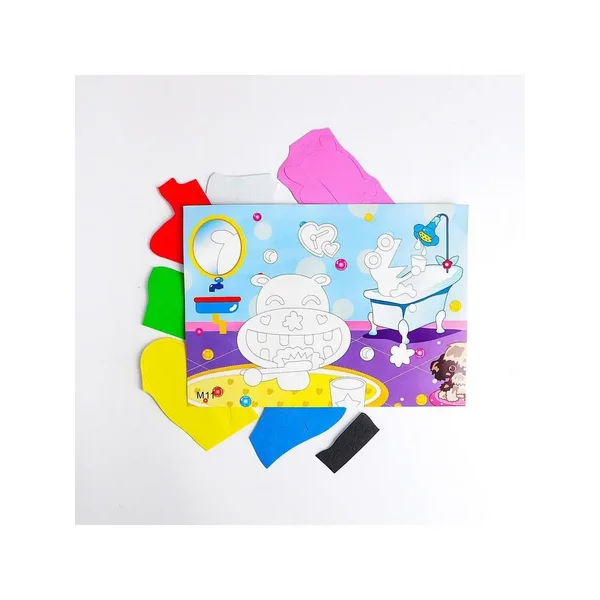 Аппликация 3D "Бегемотик" из ЕVA