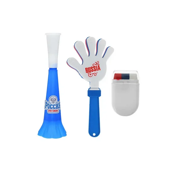 Набор болельщика "Чемпионы!", дудка, грим, трещотка