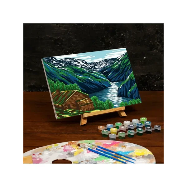 Картина по номерам на холсте с подрамником "Горы" 20х30 см