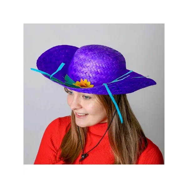 Карнавальная шляпа "Кокетка", с цветком, цвет синий