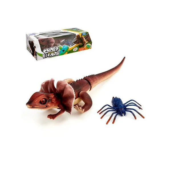 Набор животных "Ящерица против паука", работает от батареек
