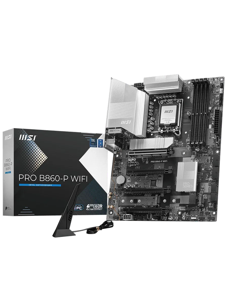 MSI Материнская плата PRO B860-P WIFI LGA1851 Intel B860 ATX RT