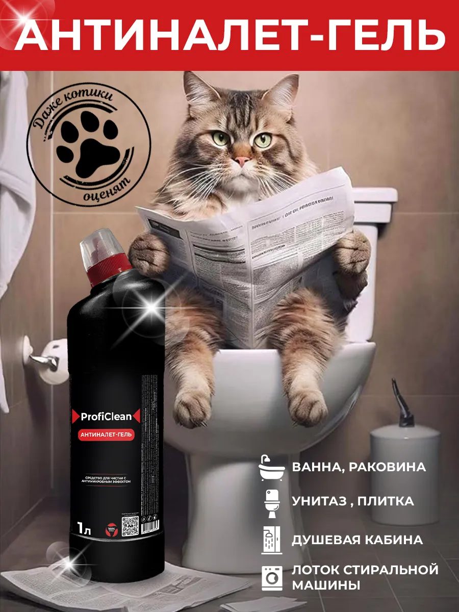 Профессиональный гель от налета, ржавчины и камня, 1л
