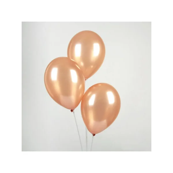 Шар латексный 10", металл, набор 100 шт., цвет персиковый