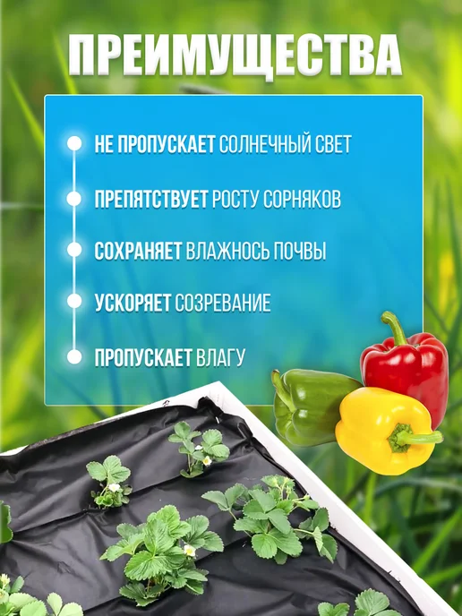 ИНДИПАК Геотекстиль 200 садовый для дорожек от сорняков 10м, вариант, фото 3