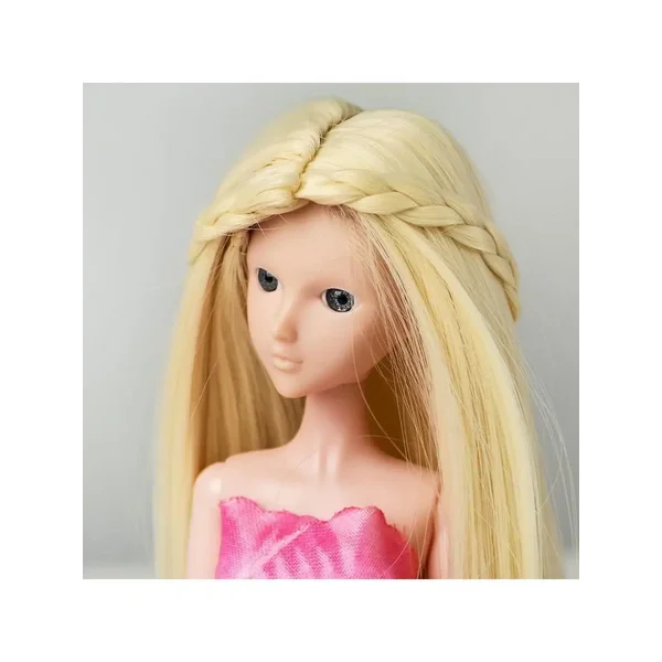 Волосы для кукол "Прямые с косичками" размер маленький, цвет