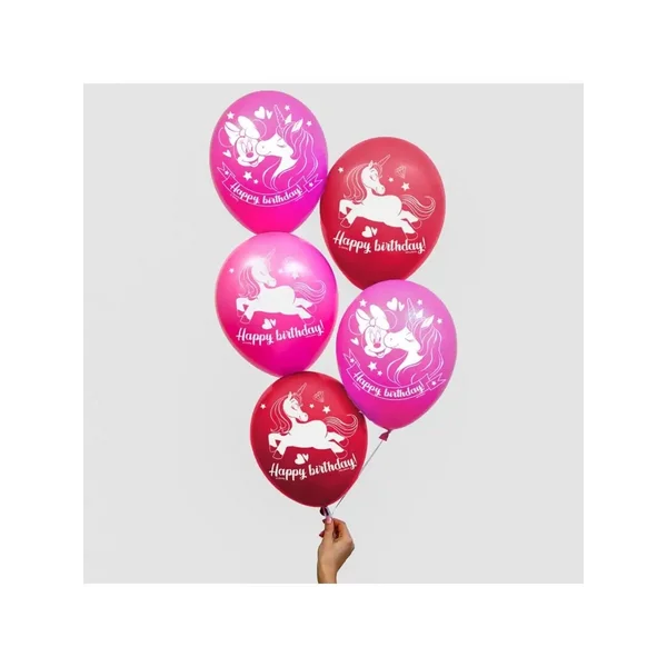 Воздушные шары, набор "Минни и единорог Happy Birthday", Dis