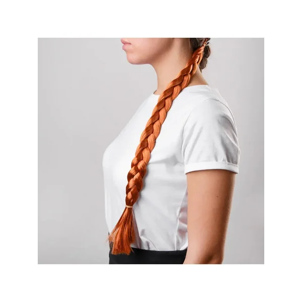 Коса на резинке "Русая", длина 47 см