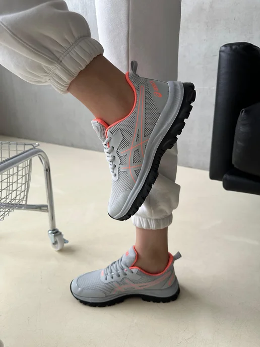 Discount777 Кроссовки дышащие asics, серый, фото 2