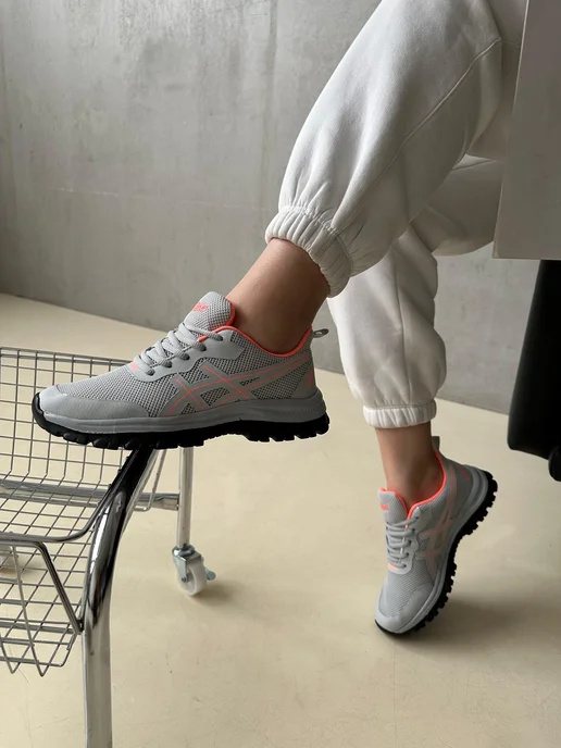 Discount777 Кроссовки дышащие asics, серый, фото 3