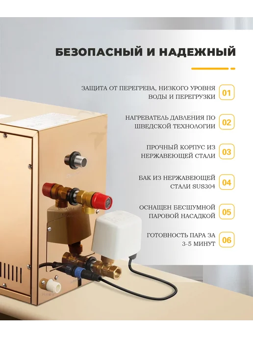 Парогенератор для хамама 15 кВт до 18м3, 4 5 6 м3, фото 3