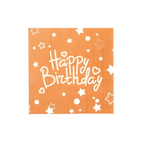 Салфетки праздничные бумажные С днём рождения набор