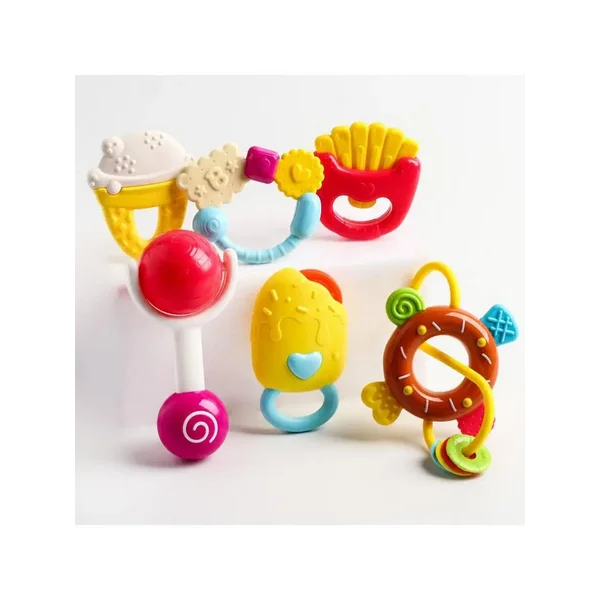 Набор погремушек с прорезывателем Сладости цвет Микс
