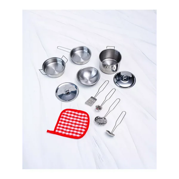 Детская посуда игрушечная металлическая, 11 предметов