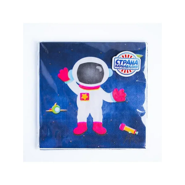 Салфетки бумажные "Космонавт", 33х33 см