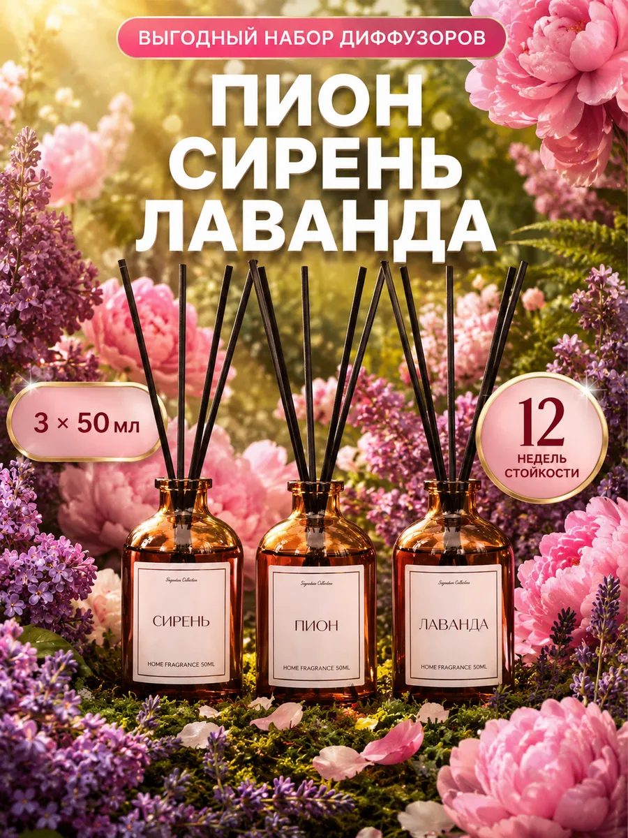 Диффузор для дома с палочками набор ароматизаторов
