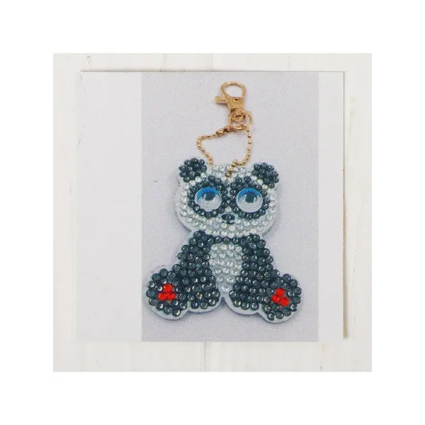 Алмазная вышивка-брелок "Панда", заготовка: 6 х 5 см