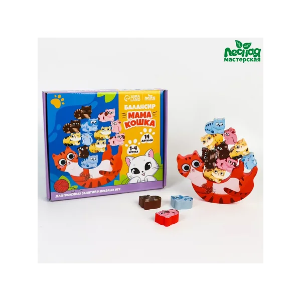 Балансир «Мама кошка» 12 × 19 × 2 см