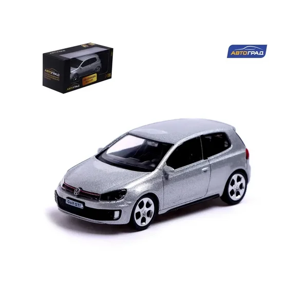 Машина металлическая VOLKSWAGEN GOLF GTI, цвет серебро