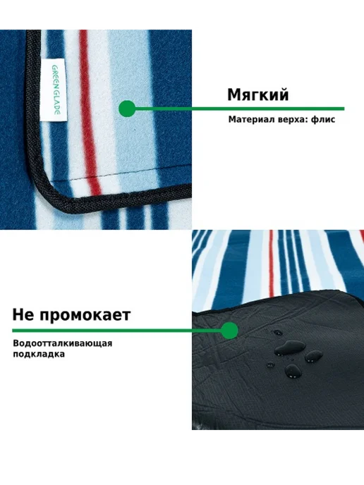 Green Glade Коврик для пикника Р9012 2х2м, 2x2 м, фото 4