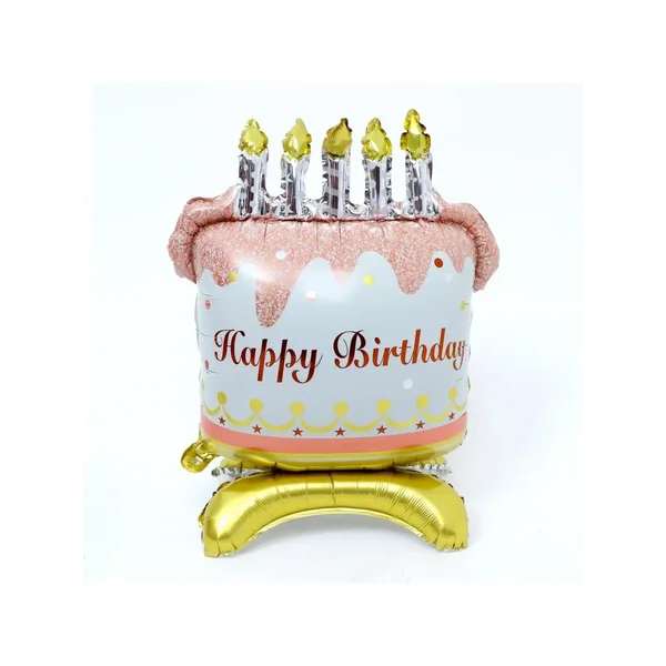 Воздушный шар праздничный торт со свечами фигура
