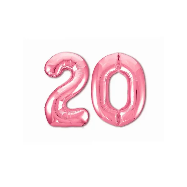 Шар фольгированный 40" "20", цвет фламинго