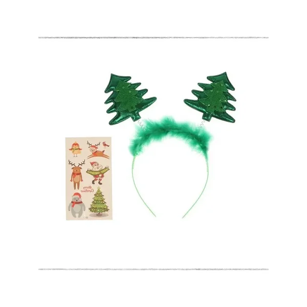 Ободок новогодние ёлочки + подарок