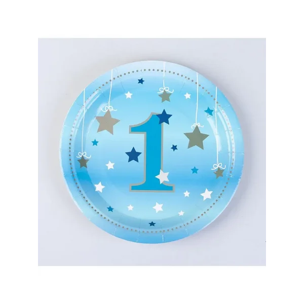 Тарелка бумажная "1 годик", набор 10 шт.
