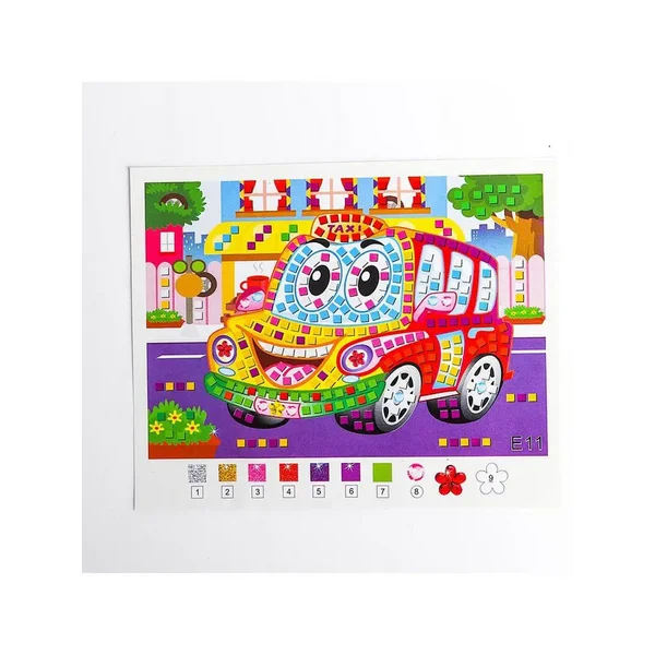 Мозаика стикерная "Такси" блестки, стразы