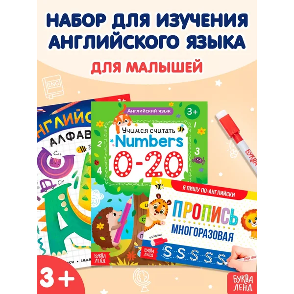 Набор пиши стирай тетради Английский язык для детей