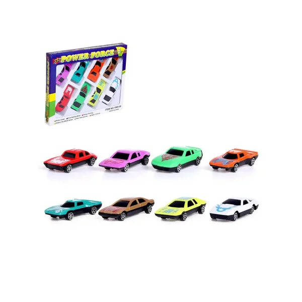 Машина "Спорт", набор 8 шт, без механизмов