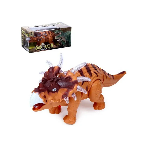 Динозавр "Трицератопс", работает от батареек, све, цвет МИКС